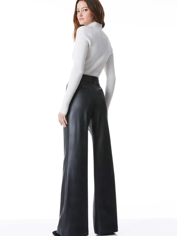 Dylan Vegan Leather Wide Leg Pant