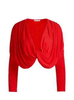 Elda Twisted Draped Cropped Top