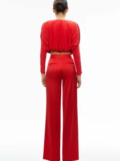 Elda Twisted Draped Cropped Top