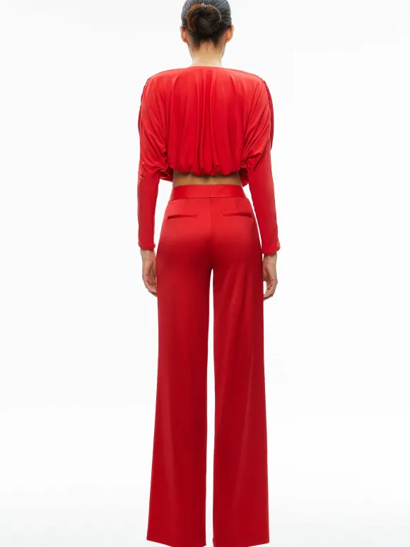 Elda Twisted Draped Cropped Top