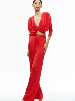 Elda Twisted Draped Cropped Top