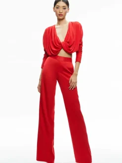 Elda Twisted Draped Cropped Top