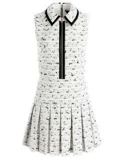 Ellis Tweed Box Pleat Dress