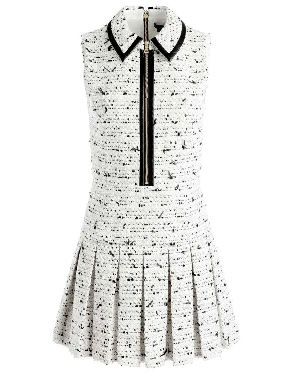 Ellis Tweed Box Pleat Dress