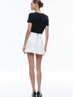 Emilie Box Pleat Mini Skirt