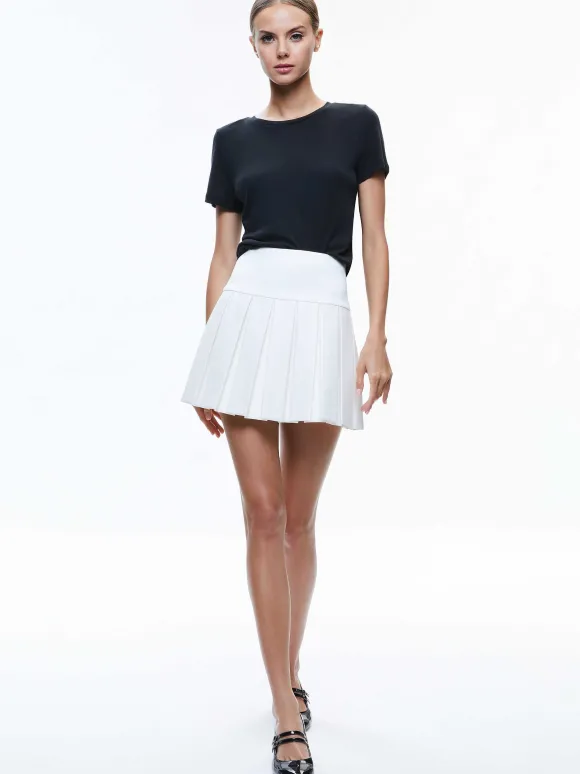 Emilie Box Pleat Mini Skirt
