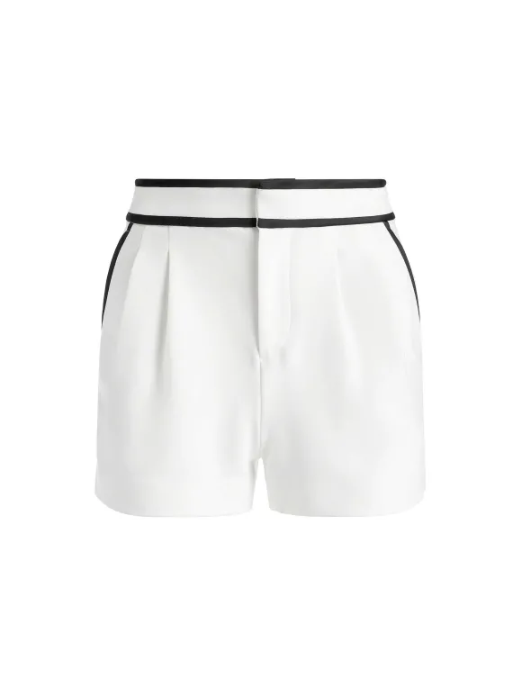 Esta Pleated Contrast Trim Short
