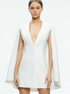 Esther Embellished Cape Blazer Dress