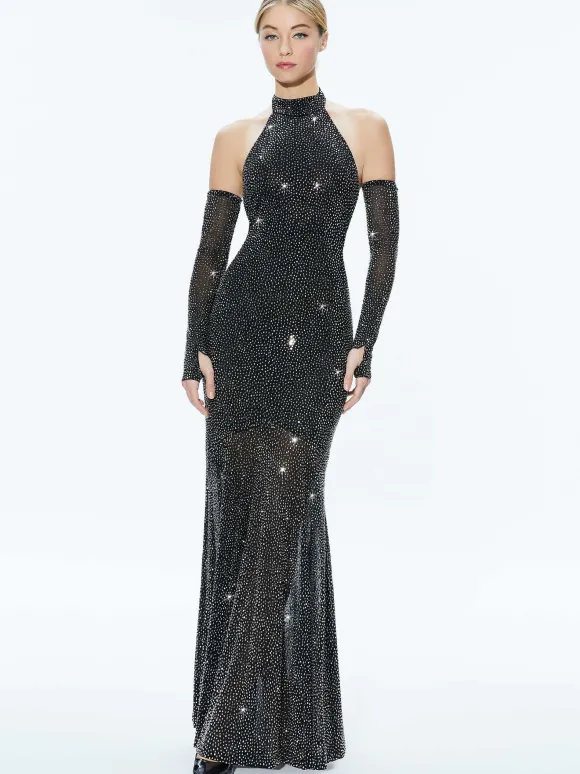 Fabiola Embellished Halter Neck Gown