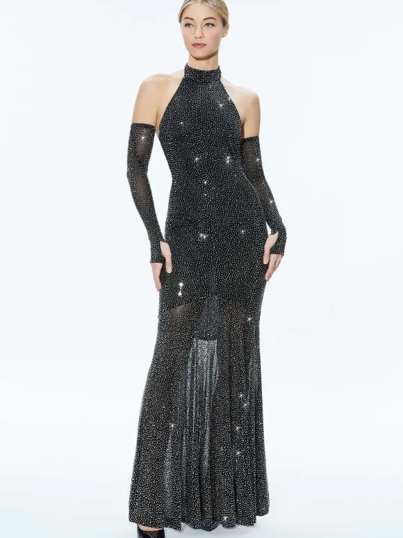 Fabiola Embellished Halter Neck Gown