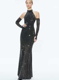 Fabiola Embellished Halter Neck Gown