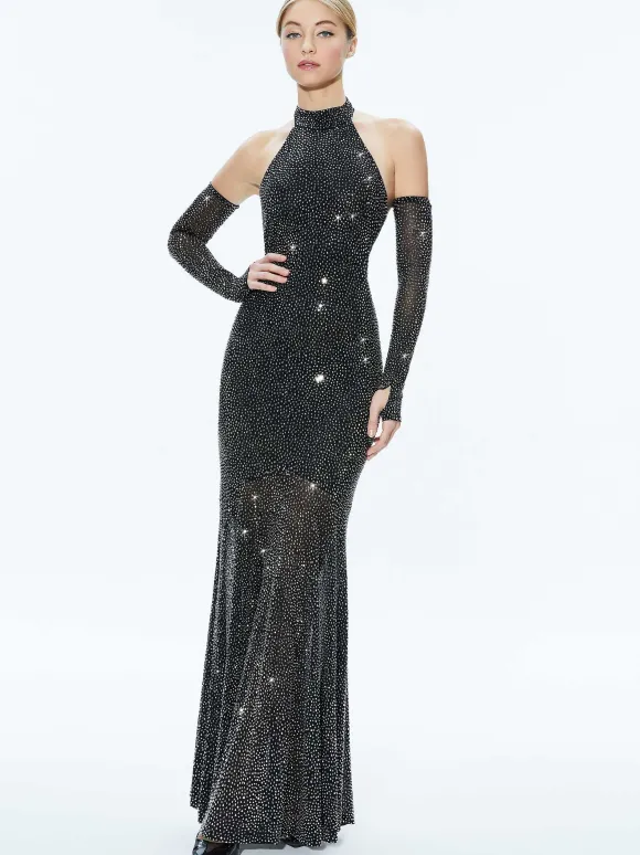 Fabiola Embellished Halter Neck Gown