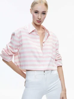 Finely Cropped Oversized Button Down Shirt