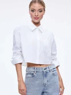 Finely Cropped Oversized Button Down Shirt