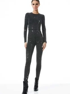Freddie Crewneck Embellished Catsuit