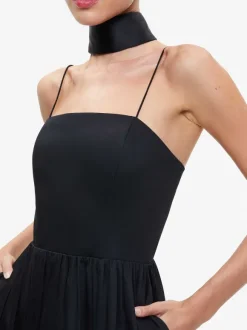 Glynis Spaghetti Strap Scarf Midi Dress
