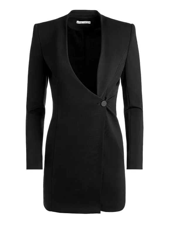 Guenda Curved Neckline Blazer Dress