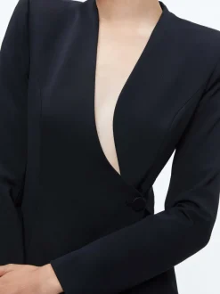 Guenda Curved Neckline Blazer Dress