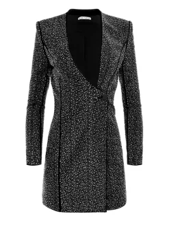 Guenda Embellished Curved Neckline Blazer Dress