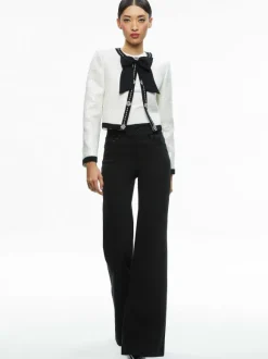 Gwyneth Embellished Cropped Bow Jacket