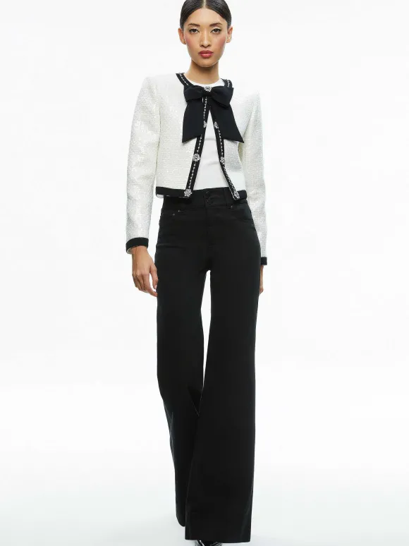 Gwyneth Embellished Cropped Bow Jacket