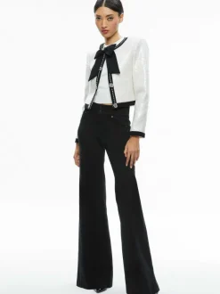 Gwyneth Embellished Cropped Bow Jacket