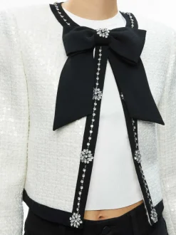 Gwyneth Embellished Cropped Bow Jacket