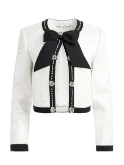Gwyneth Embellished Cropped Bow Jacket