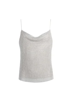 Harmon Crystal Chainmail Slip Tank