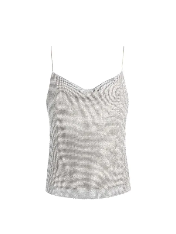 Harmon Crystal Chainmail Slip Tank