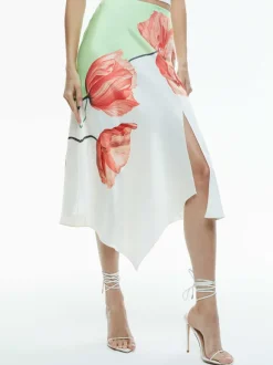 Harmony Drapey Slit Asymmetric Skirt