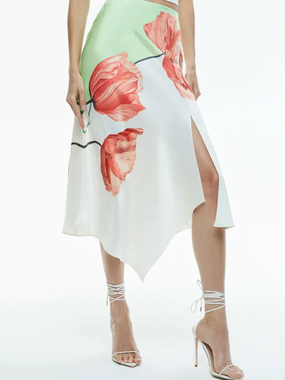 Harmony Drapey Slit Asymmetric Skirt