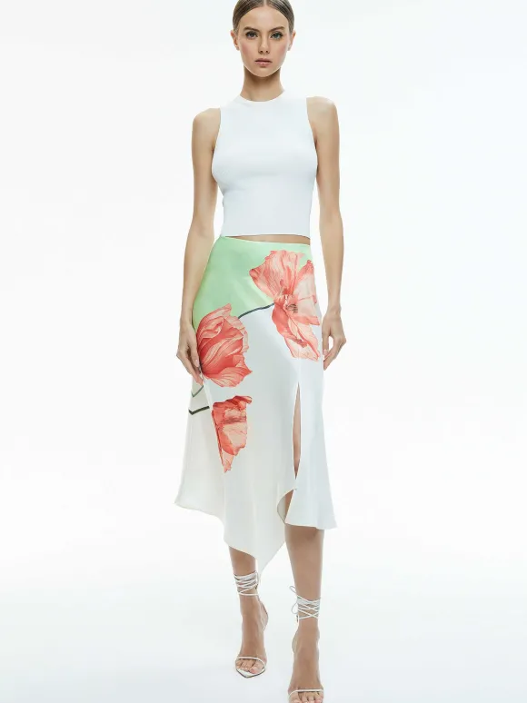 Harmony Drapey Slit Asymmetric Skirt