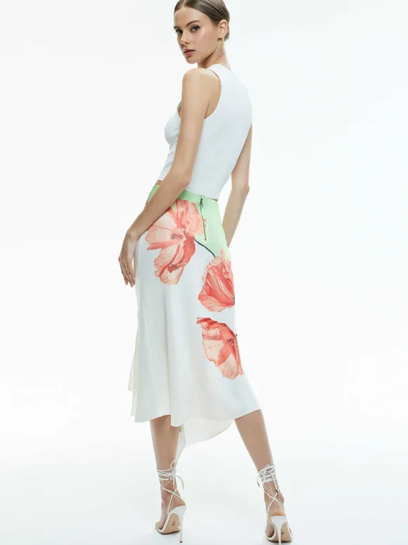 Harmony Drapey Slit Asymmetric Skirt