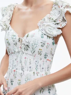 Hartford Smocked Bustier Tiered Mini Dress
