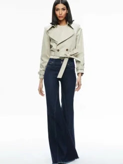 Hayley Cropped Trench Coat With Belt