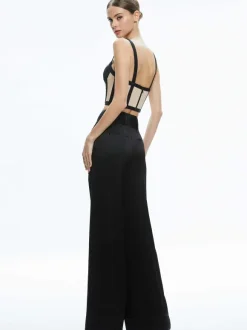Helene Striped Bustier Top