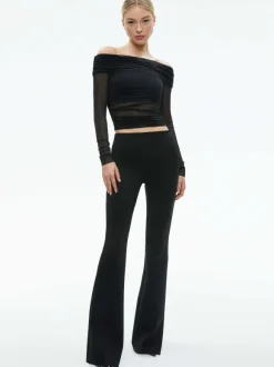 Isadola Over The Shoulder Ruched Long Sleeve Top