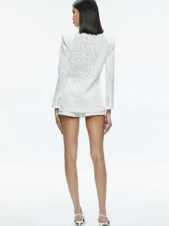 Judith Sheer Lace Shawl Collar Blazer