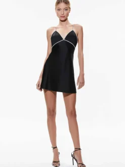 Julienne Embellished V-Neck Mini Dress
