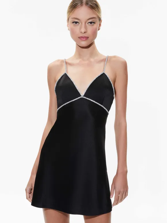 Julienne Embellished V-Neck Mini Dress