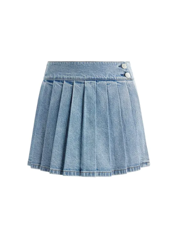 Justine Rolled Cuff Blazer + Noah Denim Pleated Skort