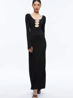 Kalena Scoop Neck Cutout Maxi Dress
