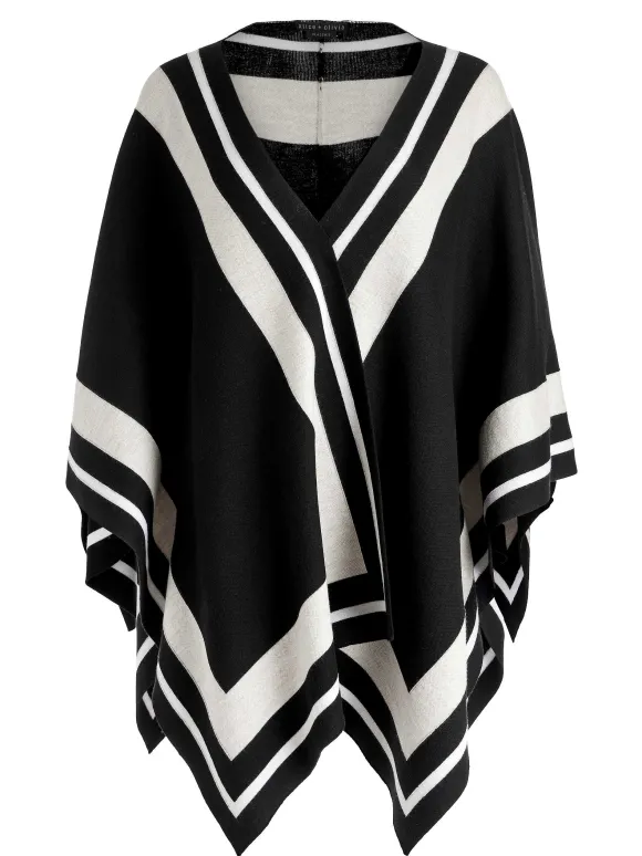 Kamala Stripe Poncho