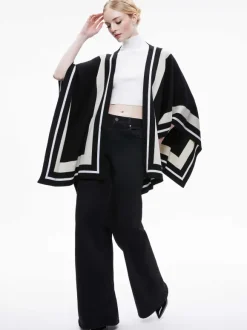 Kamala Stripe Poncho