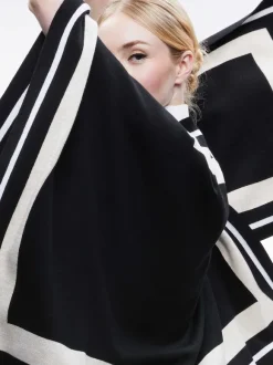 Kamala Stripe Poncho