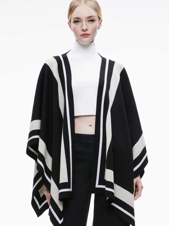 Kamala Stripe Poncho