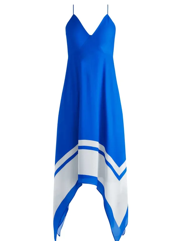 Kayson V-Neck Handkerchief Hem Dress