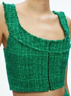 Kensie Scoop Neck Cropped Bustier + Riley Mini Skirt