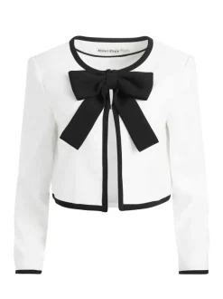 Kidman Bow Front Cropped Jacket